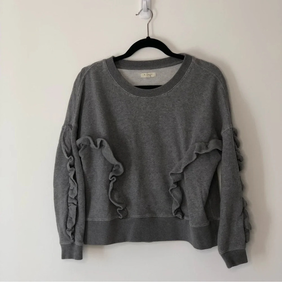 Miles by Madewell Gray Ruffle Sweater Women’s Small Cottagecore Granny Prairie - Picture 4 of 10